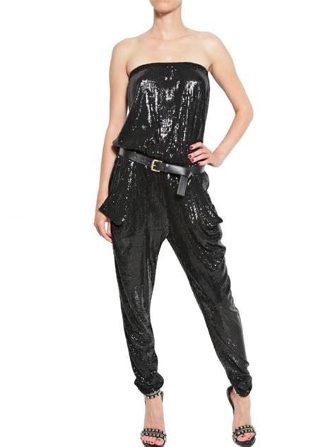 michael kors black sequin jumpsuit.